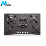 گاز رومیزی استیل البرز کد G5904s پنج شعله شیشه