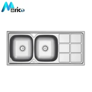 سینک میلان کد 7012 توکار دو لگنه