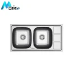 سینک میلان کد 7020 توکار دو لگنه