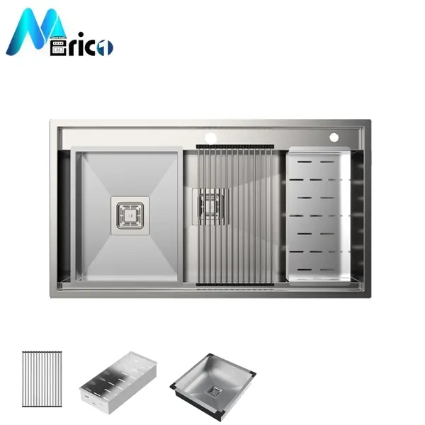 سینک استیل البرز کد 955 توکار دو لگنه